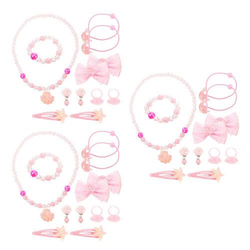 3Sets Schmuck Set Pink Armband Halskette Mit 1
