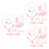 3Sets Schmuck Set Pink Armband Halskette Mit 4