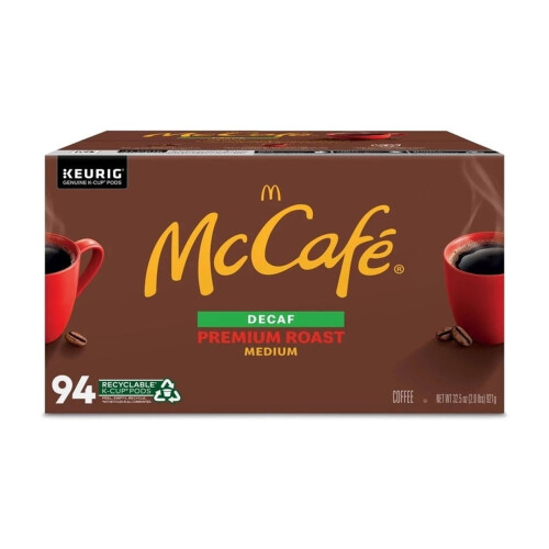 Capsules K-Cup McCafé Décaféiné, Torréfaction Premium, 94 unités 1