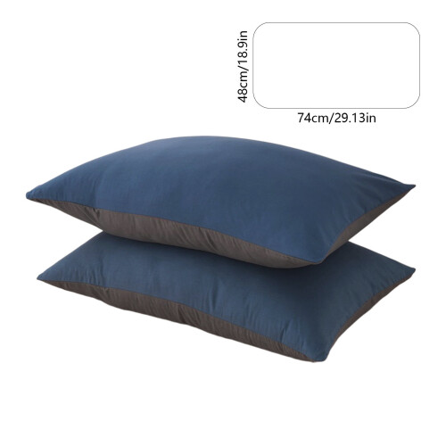 Juego de fundas de almohada de algodón de 48x74cm con cierre tipo sobre (2) 2