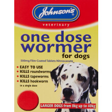 Johnson's One Dose Easy Wormer for Dogs and Puppies, 8 - 40 kg
