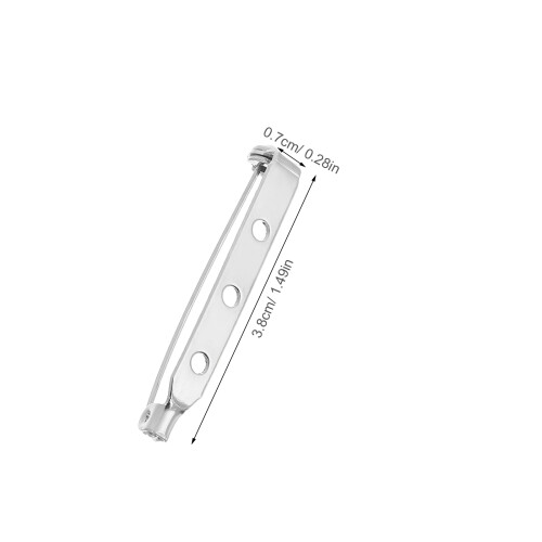 200Pièces Épingles 37Mm Argent Métal Pour Broches 1