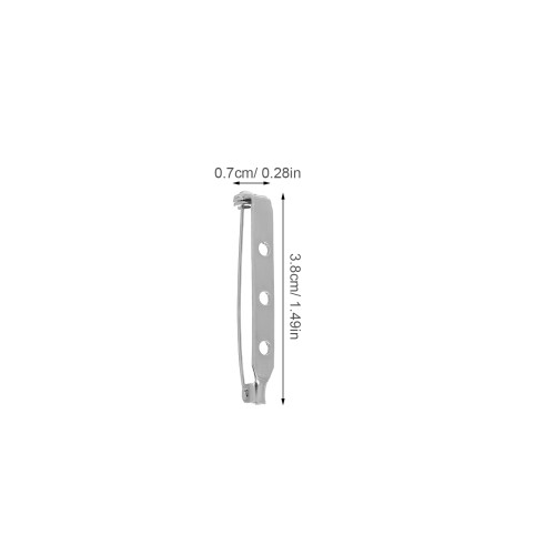 200Pièces Épingles 37Mm Argent Métal Pour Broches 2