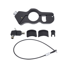 Cadenas de sécurité pour poignée de moto noire, robuste, anti-vol, sécurisé pour vélo et scooter