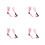 4Pièces Mentonnière Casque PP Rose Y Ajustable Confort 3