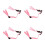 4Pièces Mentonnière Casque PP Rose Y Ajustable Confort 4