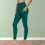 Damen-Yogahose, einfarbig, hoher Bund, elastische Leggings 8