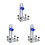 3Pièces Support Niveau Mural Portable Épais Ajustable Argenté 9