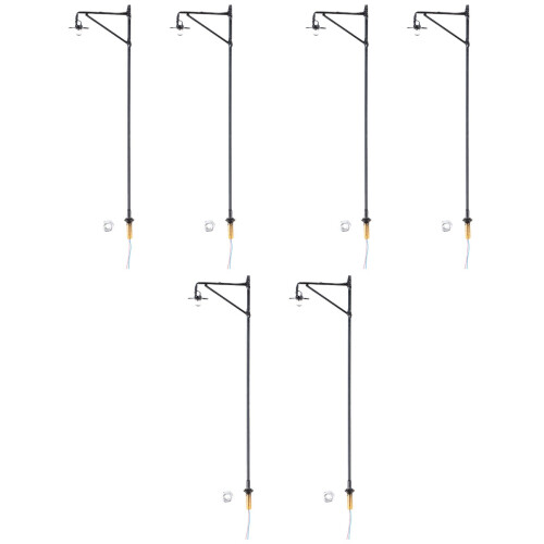 6Stk Lampenmodell Schwarz Für - & Garten 2