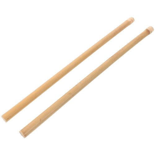 2Paires Baguettes Bambou Solides Pour Instruments De Percussion Beige 2