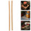 2Paires Baguettes Bambou Solides Pour Instruments De Percussion Beige 11