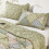 Queen Green Floral Patchwork Quilt Set Reversible 3-Piece 5