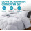 Cal King Comforter Set Quilted Down Alternative 3 pcs White 2