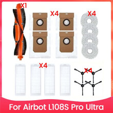 Zestaw 17 Sztuk Szczotki, Filtra, Worka na Kurz i Ściereczki do Mopa do Akcesoriów Odkurzacza Airbot L108S Pro Ultra