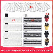 16 PCS Microfiber Cleaning Mop Pads Accessories Kit for Easyfix SC2 SC3 SC4 SC5 Steam Cleaner Replacement Parts