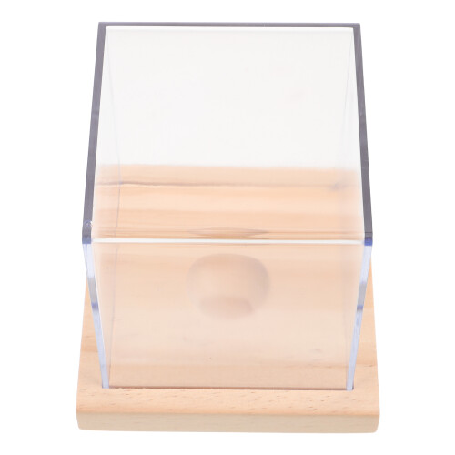 2Pièces Coffret Baseball Avec Socle Bois Pour 1