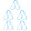 5Stk Kinder Handschuhseil Skyblau, Robust Und Zu 7