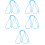 5Stk Kinder Handschuhseil Skyblau, Robust Und Zu 8