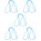 5Stk Kinder Handschuhseil Skyblau, Robust Und Zu 9