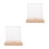 2Pièces Coffret Baseball Avec Socle Bois Pour 5