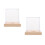 2Pièces Coffret Baseball Avec Socle Bois Pour 7
