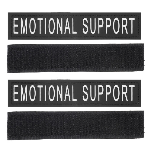 16Pièces Patches Gilet PU Noir Identification Service 2