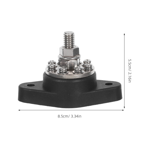 8 Pièces Terminal Distribution Bloc Compact Noir Pour Bateaux Robustes 1