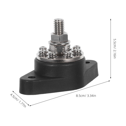 8 Pièces Terminal Distribution Bloc Compact Noir Pour Bateaux Robustes 2