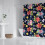 Cortina de chuveiro floral Pioneer Flower 72x84 polegadas com 12 2