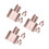 18Pièces Brosse Rose En Silicone Compact Et Pratique 4