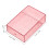 2Pièces Étui Plastic Transparent 20 Cigarettes Rose Stockage Portable 2