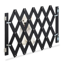 Puerta de seguridad extensible de bambú en color negro