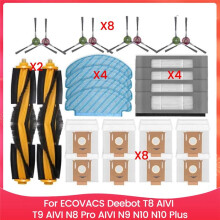 For Deebot T8 AIVI T9 AIVI N8 Pro AIVI N9 N10 N10 Accessories Main Side Brush HEPA Filter Mop Cloth