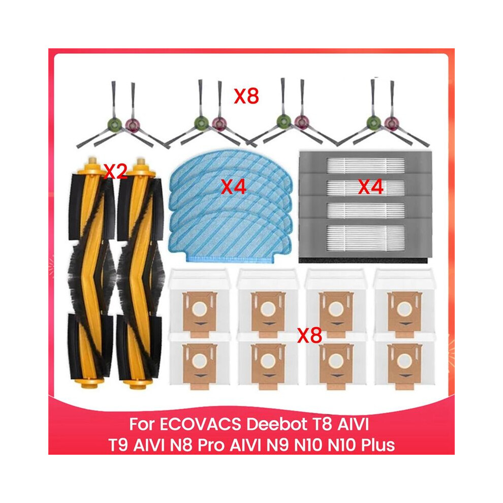 For Deebot T8 Aivi T9 Aivi N8 Pro Aivi N9 N10 N10 Accessories Main Side Brush Hepa Filter Mop Cloth 6033000164193