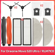 For Mova S20 Ultra / RLM71CE Spare Part Main Side Brush Filter Mop Pad Dust Bag Accessories