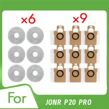15 Pcs for Jonr P20 Pro Self Emptying Robot Vacuum Rag Dust Bag Cleaner Parts Replacement