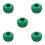 5Pièces Valve Métallique Vert PVC 5