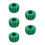 5Pièces Valve Métallique Vert PVC 6