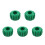 5Pièces Valve Métallique Vert PVC 7