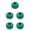 5Pièces Valve Métallique Vert PVC 8