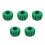 5Pièces Valve Métallique Vert PVC 10