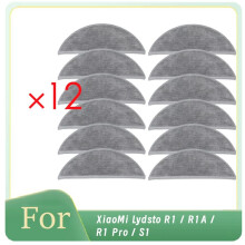12 Peças de Pano de Limpeza para Aspirador de Pó para Lydsto R1 / R1A / R1 Pro / S1, Acessórios e Peças de Reposição