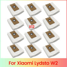 12 Bolsas de Polvo para Accesorios de Repuesto para Aspiradora Robot para Lydsto W2, Bolsa de Basura No Tejida