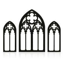 Gothic Mirrors Wall Decor Arched Decor Mirror Wall Mounted Goth Room Decor Vintage Cathedral Window Mirror for Room
