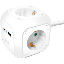 Priză Power Cube Multi-ramificate + USB-A/USB-C PD 20W