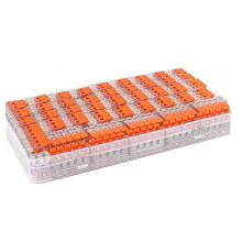 Kit com 90 Conectores de Fios - Conectores de Emenda Compactos para Fios Elétricos Sólidos, Trançados e Flexíveis
