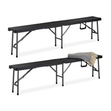 2x Taitettavat penkit Musta