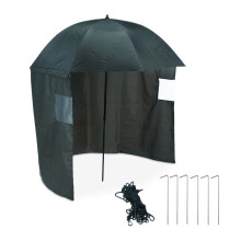 Guarda-chuva de pesca com painel lateral