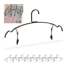 Conjunto de 10 cabides finos com clipes
