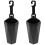 2Pcs Black Car Trash Can Headrest Hanging Portable Plastic Bin 4